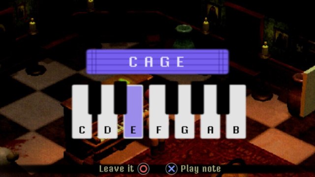 Inputting CAGE on the Haunted Manor piano