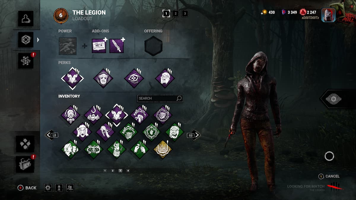 a legion build in dead by daylight