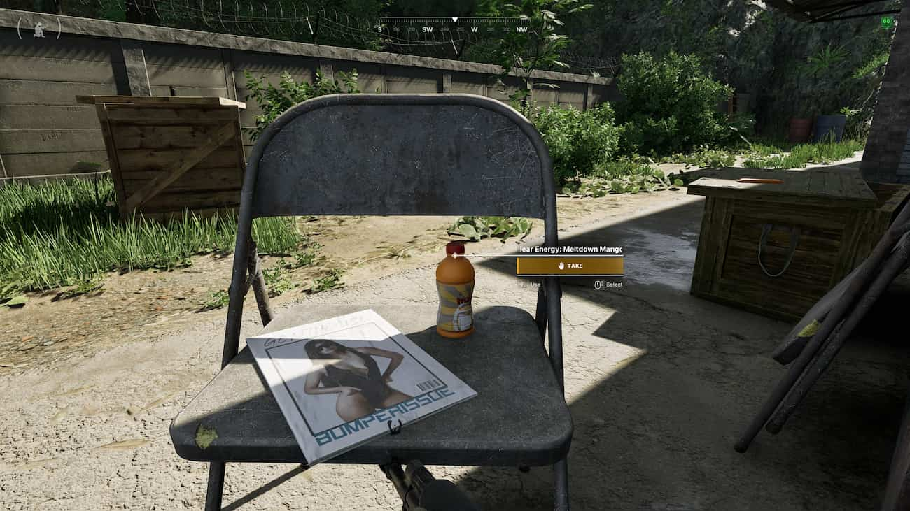 Energy drink left on a seat in Gray Zone Warfare.