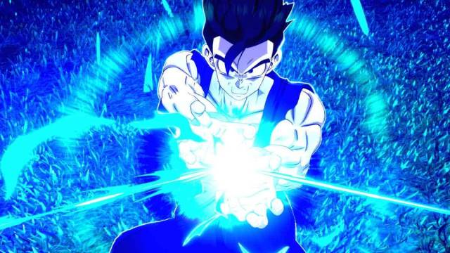 Gohan preparing a Kamehameha.