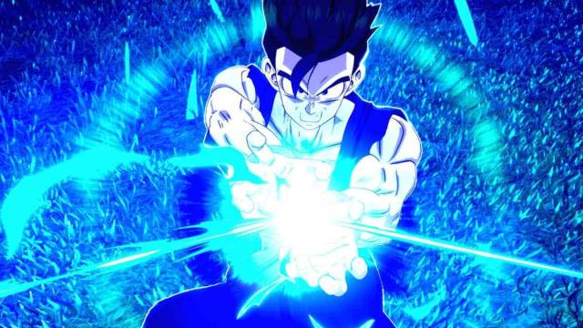 Gohan preparing a Kamehameha.