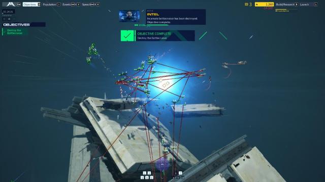 Destroying a Battlecruiser in Homeworld 3