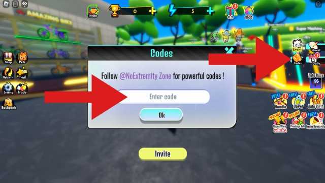 How to redeem codes in Bike Race Simulator