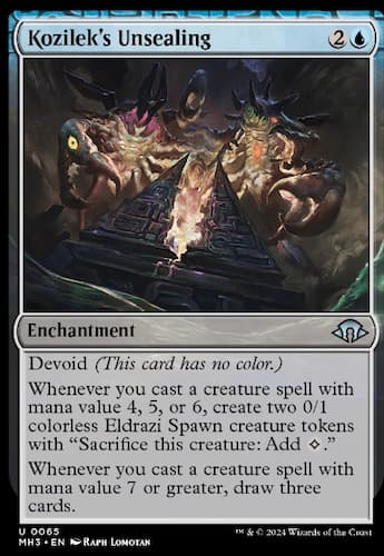 Eldrazi breaking open magical prision