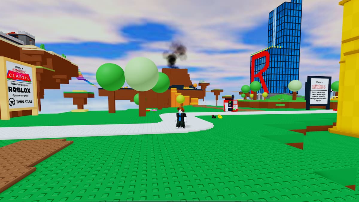 A character standing in Roblox The Classic.