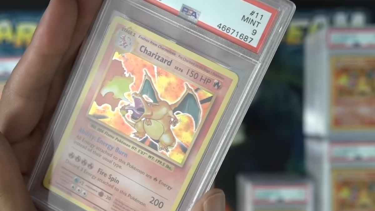 A graded Base Set Charizard.