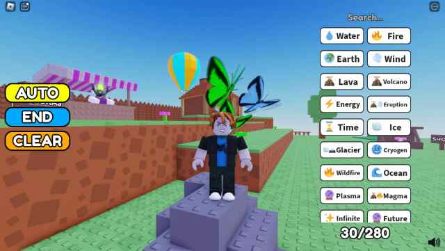 Roblox's Aura Craft recipes and the Butterfly Aura in the game.