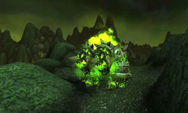 Green Core Hound Uvuros in WoW Shadowmoon Valley