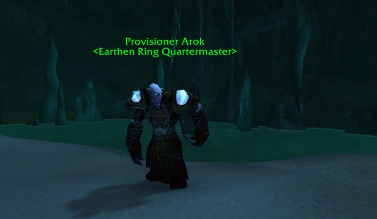 The Earthen Ring quartermaster Arok in WoW Cataclysm Classic in Vashjir