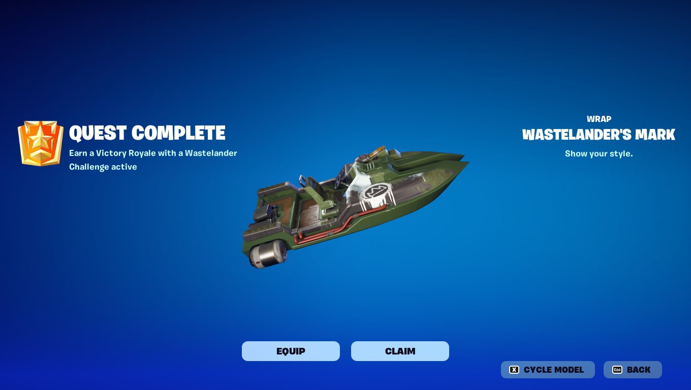 Wastelander's Mark wrap in Fortnite.