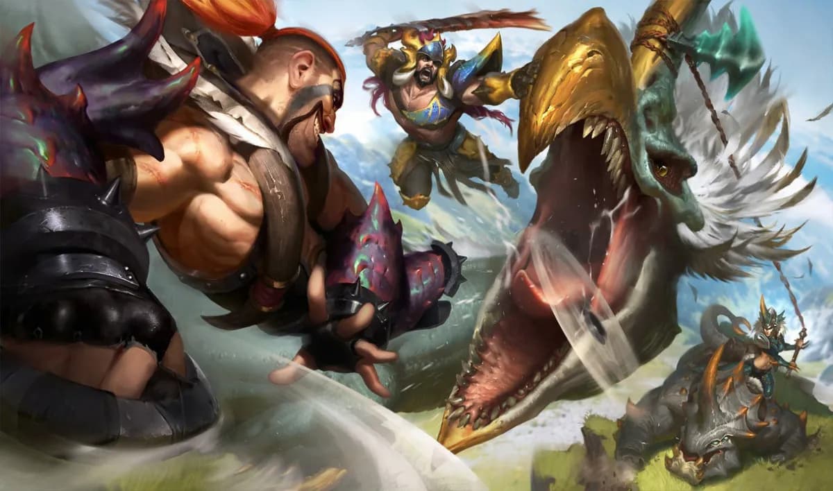 Splash art for Sejuani's Beast Hunter skin in League of Legends