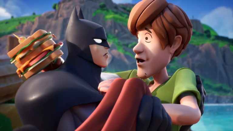 Batman holding Shaggy in MultiVersus