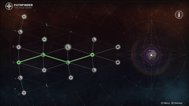 The new Pathfinder system, with 20 objectives spread across five tiers leading to a reward.