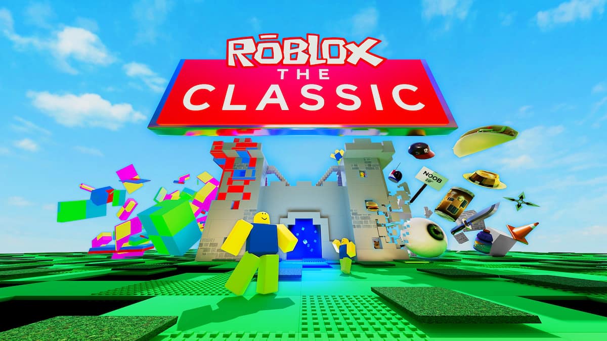 Roblox The Classic event logo.