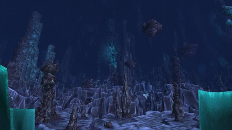 Deepholm in WoW from a first person point of view