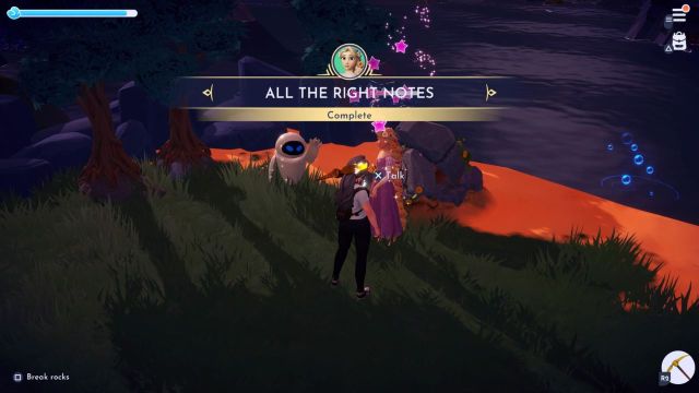 all the right notes quest completion sign in disney dreamlight valley