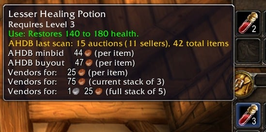 Better Vendor Price in WoW MoP Remix.