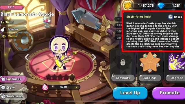 black lemonade cookie's ability in cookie run kingdom