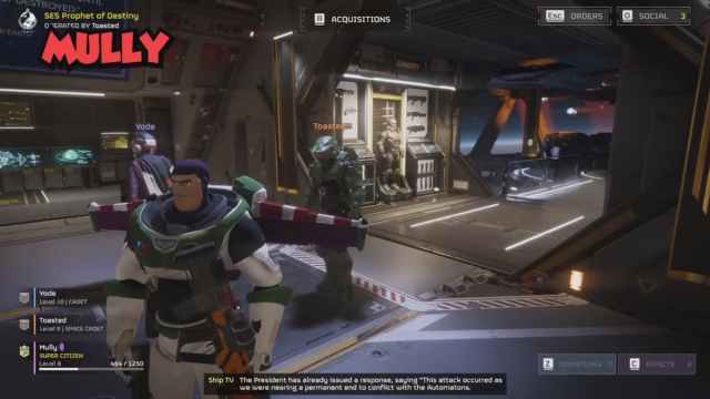 Buzz Lightyear, Starlord, and the Master Chief ported into Helldivers 2 by modder ToastedShoes.