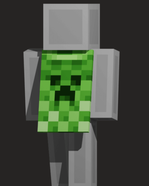The Creeper Cape in Minecraft. 