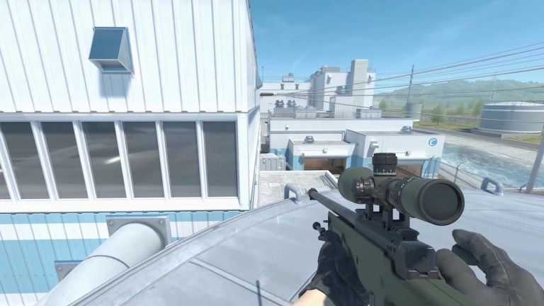 Reloading an AWP in CS2.