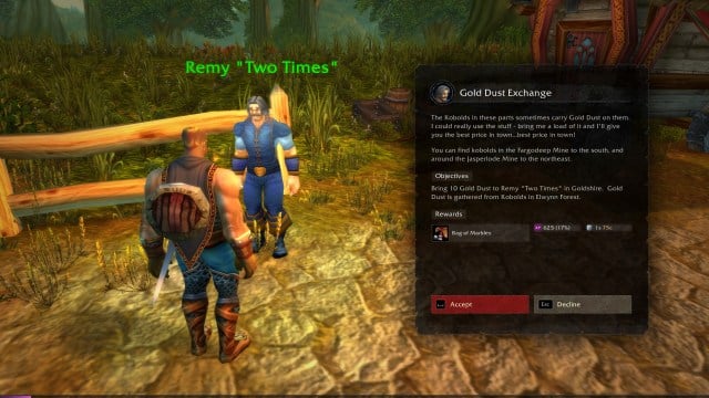 Dialogue UI in WoW MoP Remix.