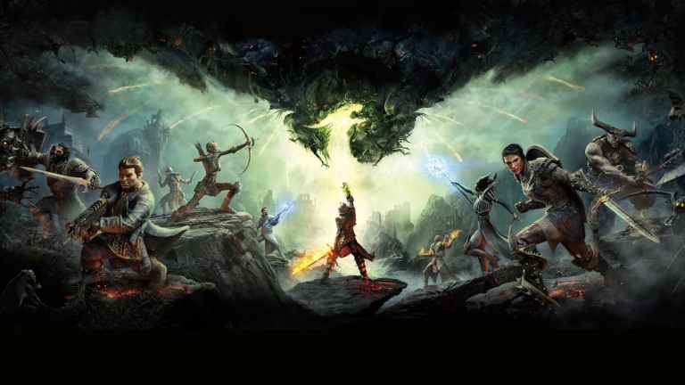 An image of the characters of Dragon Age: Inquisition fighting off demons