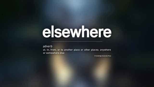 Splash artwork for Elsewhere Entertainment studio.