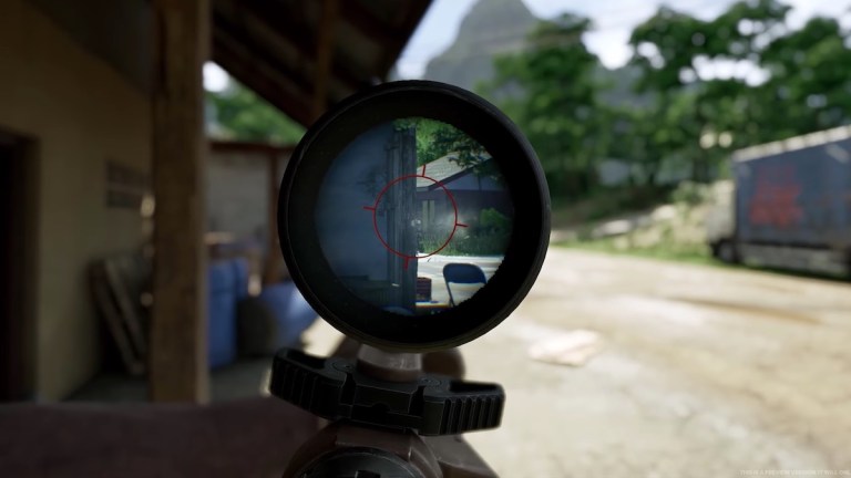 Aiming down sight in Gray Zone Warfare.