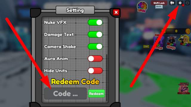 How to redeem codes in Skibidi Warriors