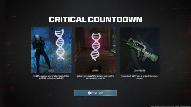 MW3 Critical Countdown explanation screen