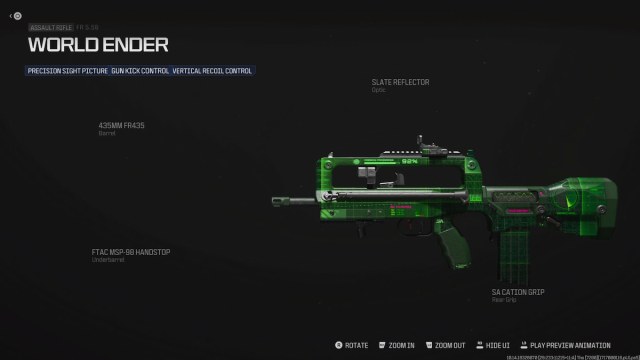 World Ender blueprint for MW3's FR 5.56