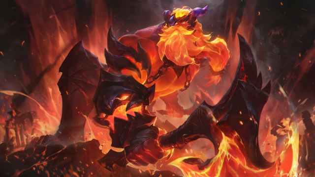 Infernal Olaf splash art for League of LEgends Patch 14.11