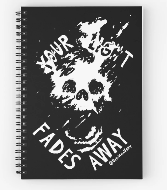 The Your Light Fades Away Destiny 2 notebook journal.