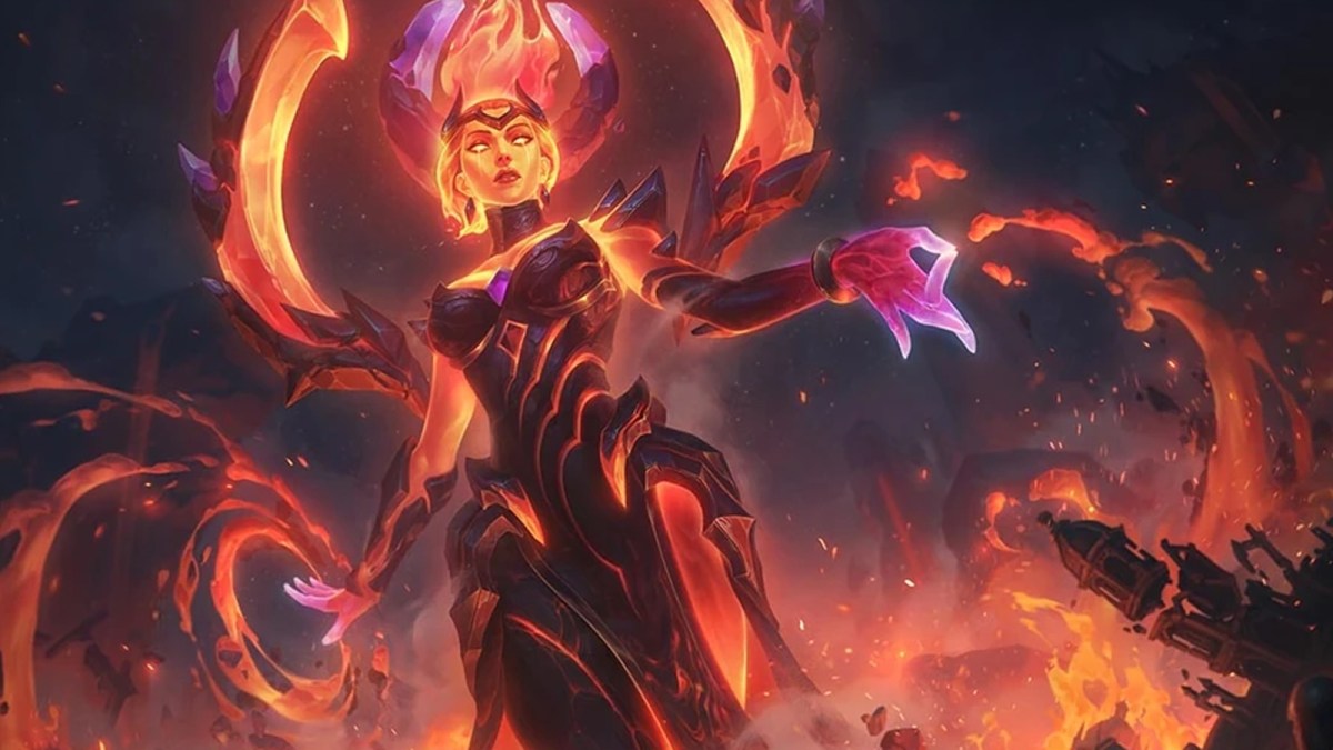 Infernal Karma splash art for League of Legends Patch 14.11