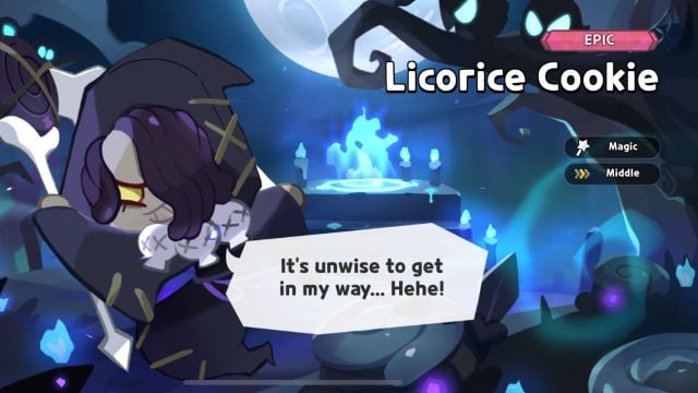 Black Licorice gacha pull screen in Cookie Run Kingdom