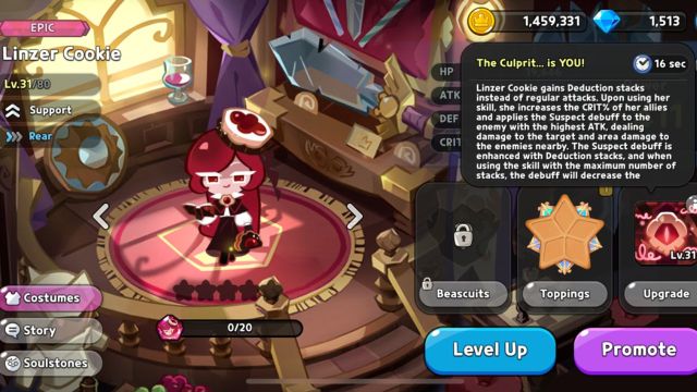 Linzer cookie's ability description in cookie run kingdom