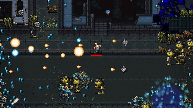 Prototype A in action in Vampire Survivors.