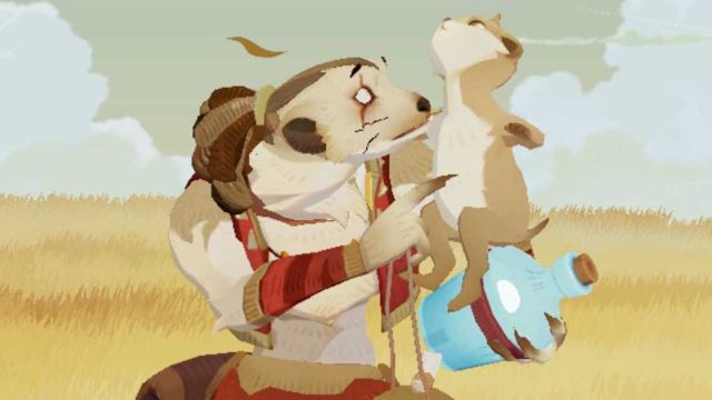 Smokey & Meerky in their character information screen in AFK Journey