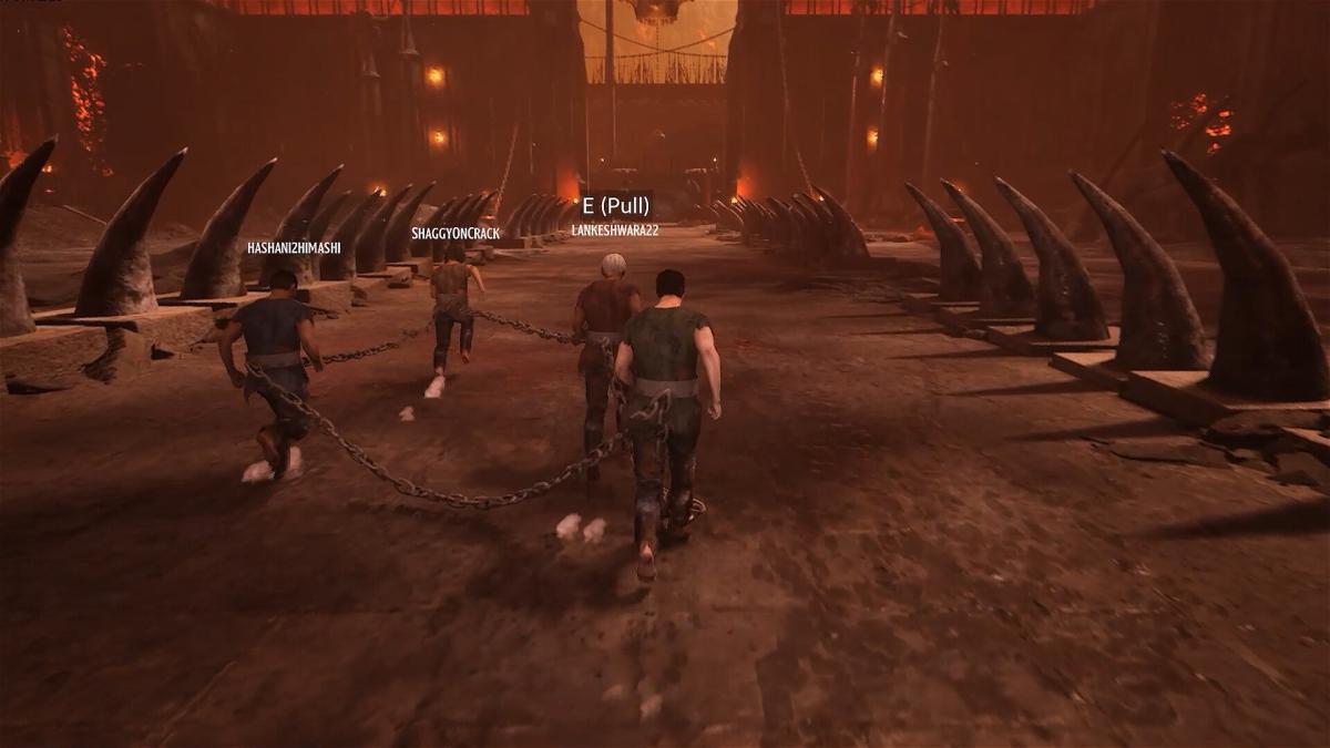 characters chained together in chained together co-op with 4 players