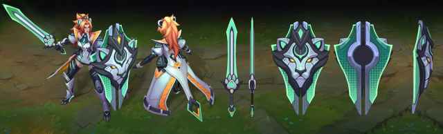 Anima Squad Leona skin on Summoner's Rift, highlighting certain elements of the cosmetic.