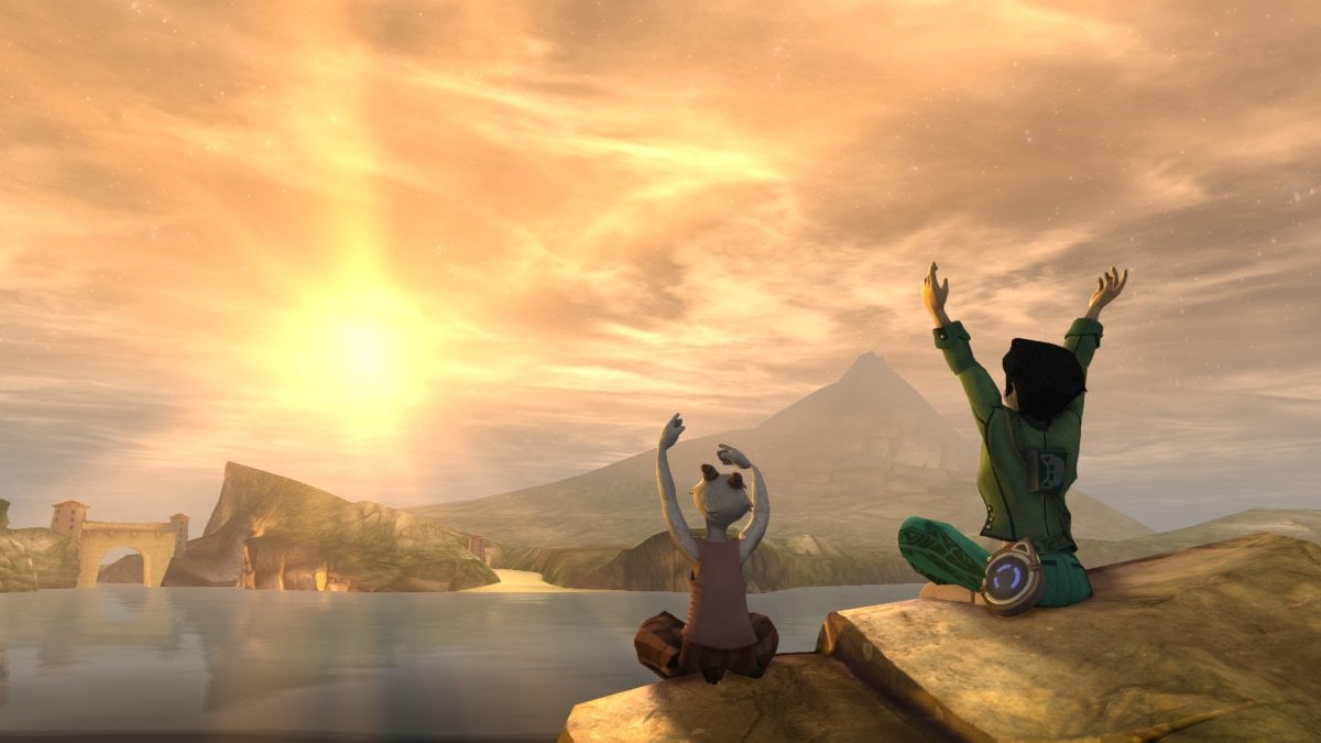 Jade and Fehn meditating in Beyond Good and Evil intro