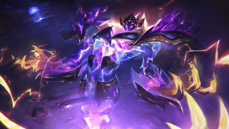 League of Legends splash art for Crystalis Indomitus Xerath.