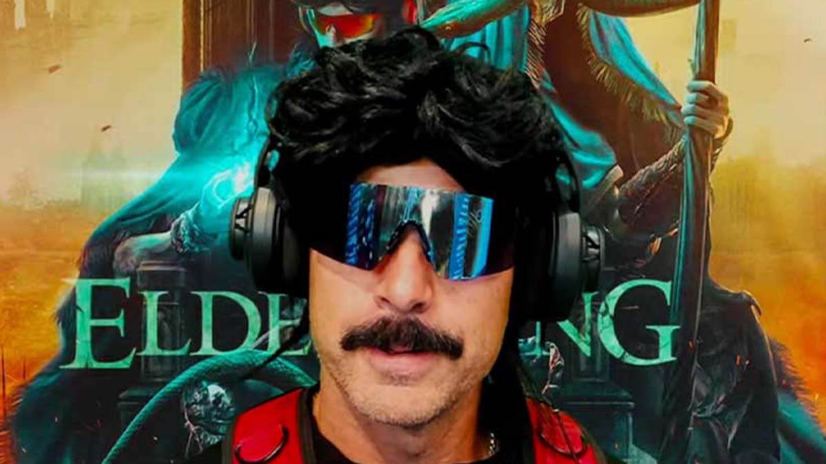 Dr Disrespect reading his mustache joke.