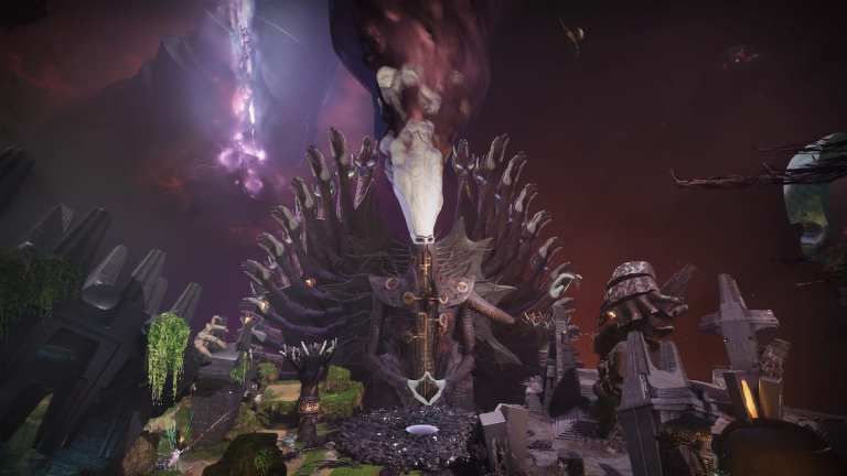 The Witness as seen in the Excision mission, with multiple arms surrounding it akin to a Hindu deity.