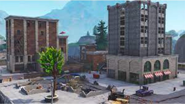 Fortnite iconic building.