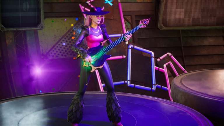 A player on the Fortnite Festival Battle Stage.