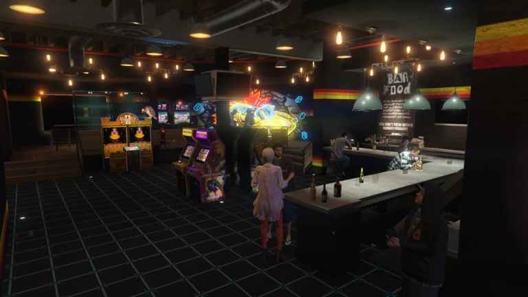 An image from GTA Online of the Arcade business, which features machines and passive income.