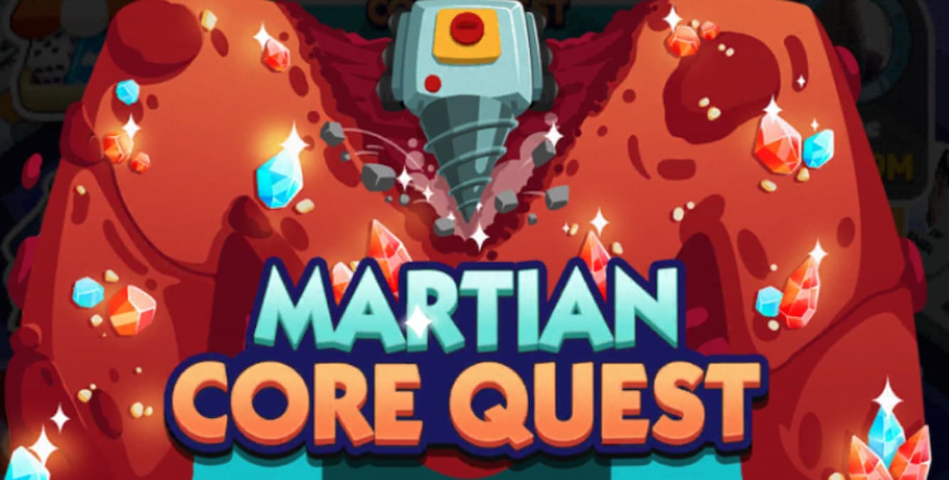 A drill mining rewards on martian planet in Monopoly GO