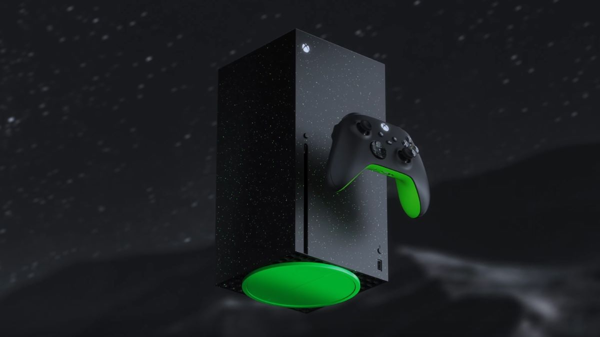 A screenshot of the new Xbox Series X from it's official announcement trailer.